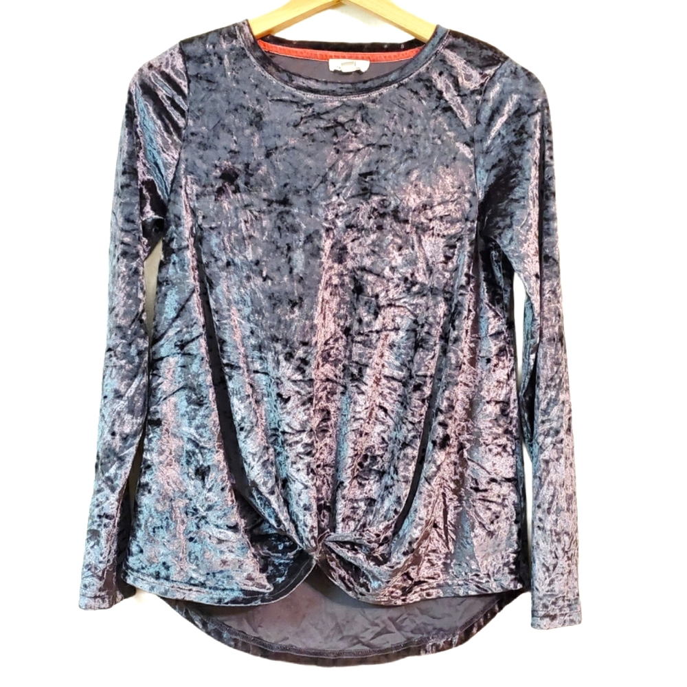 C+J Collection Velvet Longsleeve Top